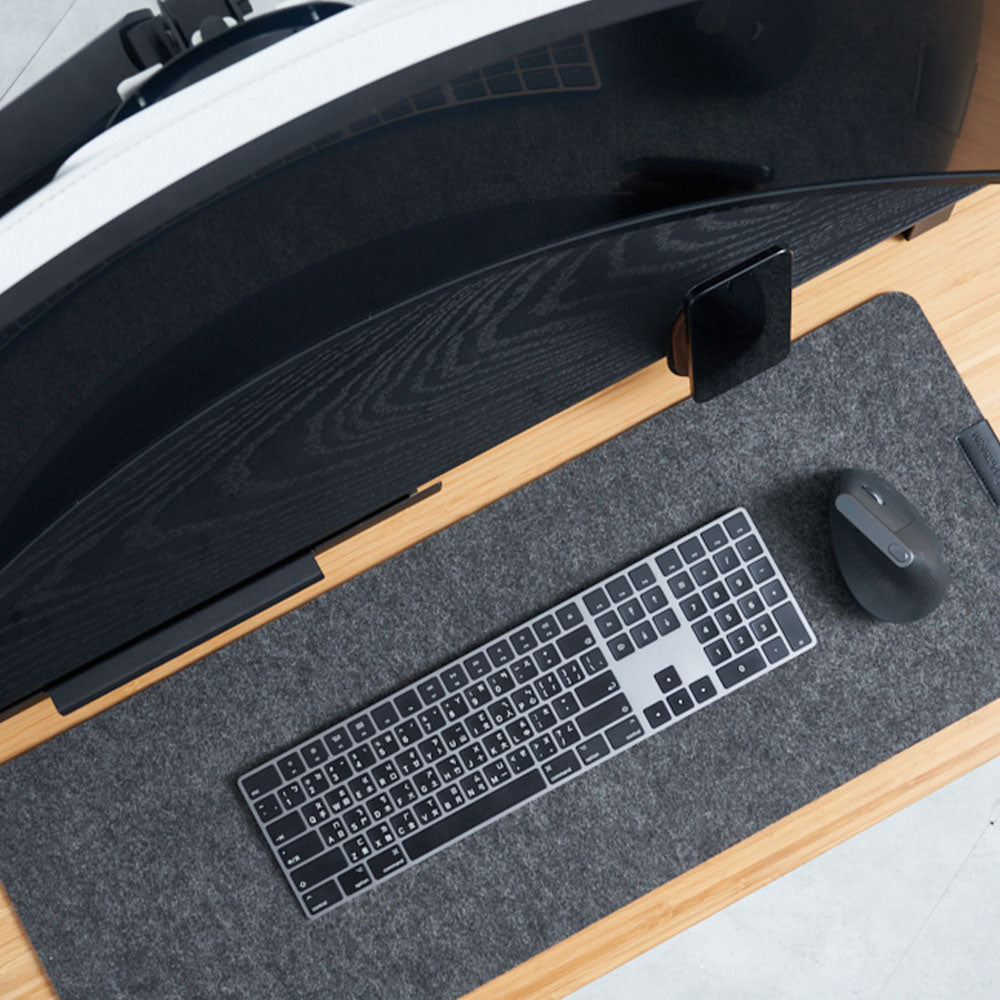 ULTRARM monitor arm and Moodular wooden monitor stand — modular, ergonomic, and designed for VISION ultrawide monitors. Enhances comfort, saves space, and elevates your workspace with precision craftsmanship.