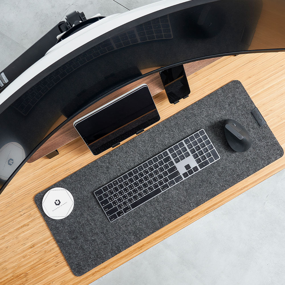 ULTRARM monitor arm and Moodular wooden monitor stand — modular, ergonomic, and designed for VISION ultrawide monitors. Enhances comfort, saves space, and elevates your workspace with precision craftsmanship.