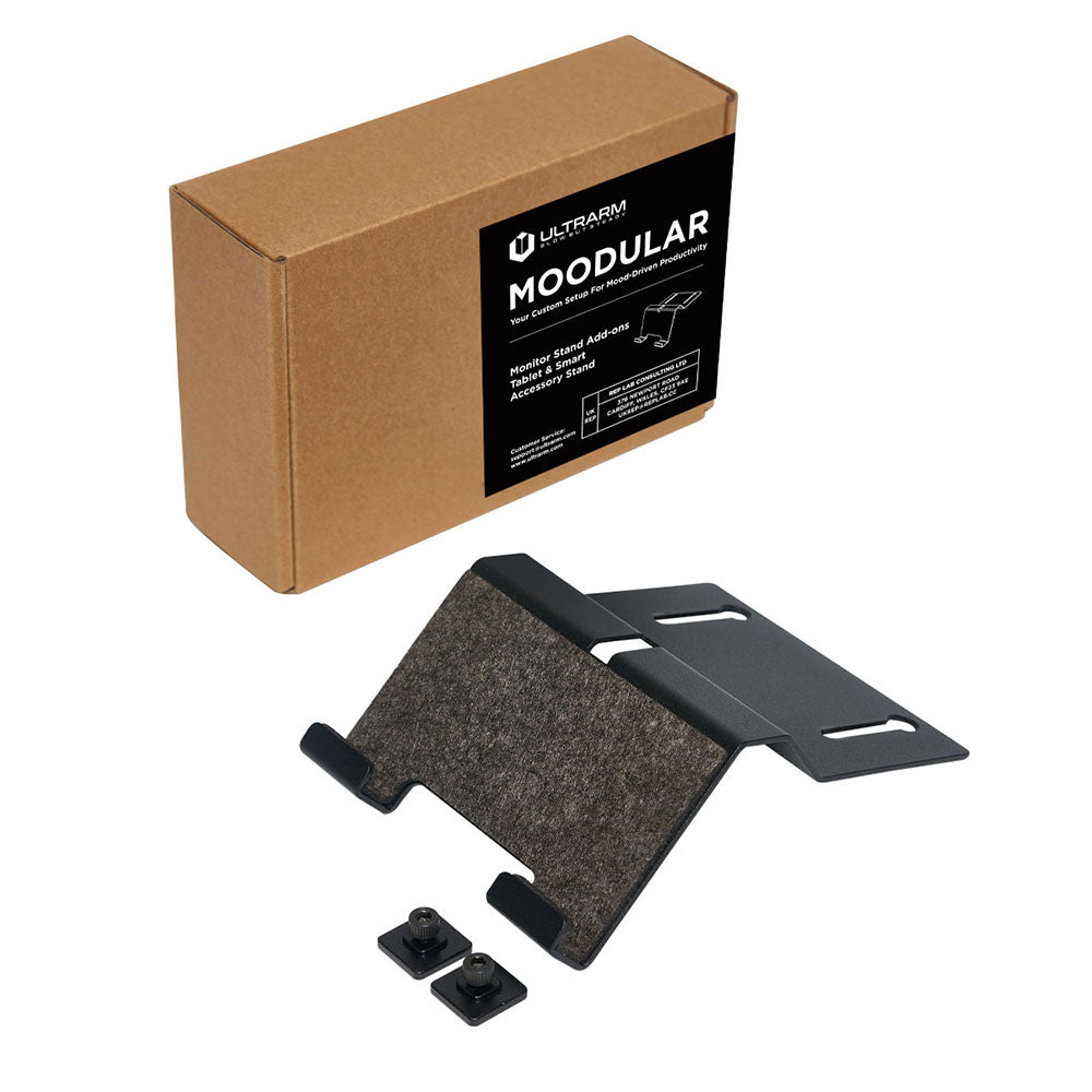 ULTRARM monitor arm and Moodular wooden monitor stand — modular, ergonomic, and designed for VISION ultrawide monitors. Enhances comfort, saves space, and elevates your workspace with precision craftsmanship.